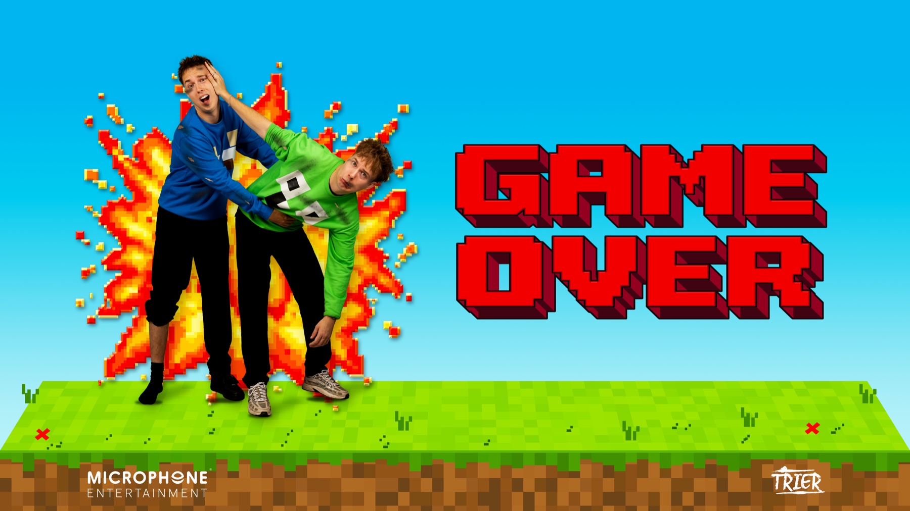 TrierGaming GAME OVER-artwork i landskabsformat uden turnéplan